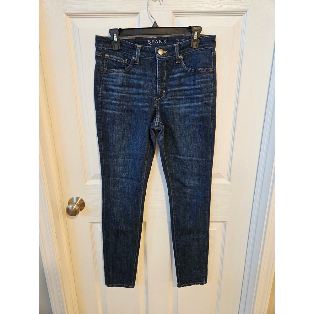 SPANX The Slim Skinny Jeans Womens 29 Dark Wash Stretch Shaping Denim